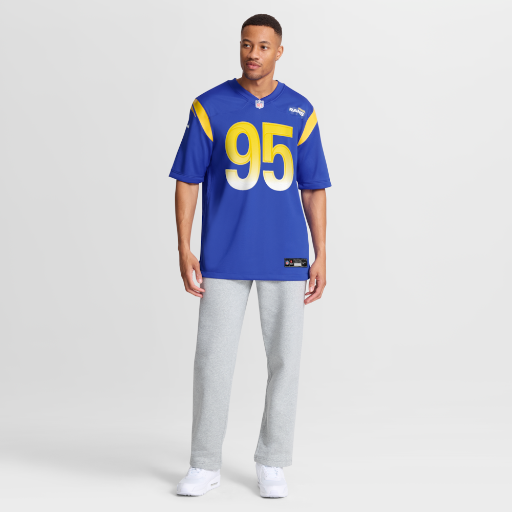 Los Angeles Rams Merch - Men's Poona Ford Royal Team Game Jersey 1 - Unicasport Los Angeles Rams Merch - Men's Poona Ford Royal Team Game Jersey