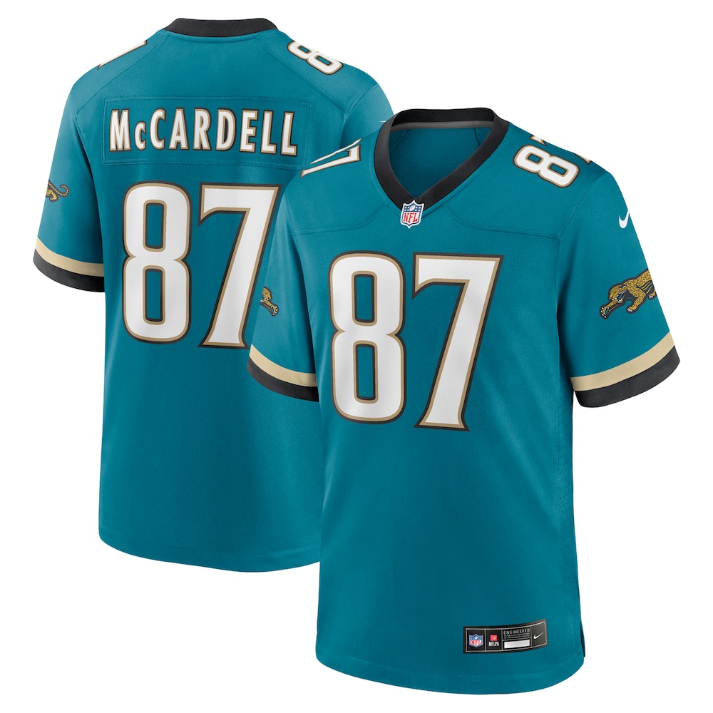 Jacksonville Jaguars Merch - Men's Keenan McCardell Teal Retired Player Alternate Game Jersey - Best Birthday Gift For Football Lovers 1 - Unicasport Jacksonville Jaguars Merch - Men's Keenan McCardell Teal Retired Player Alternate Game Jersey - Best Birthday Gift For Football Lovers