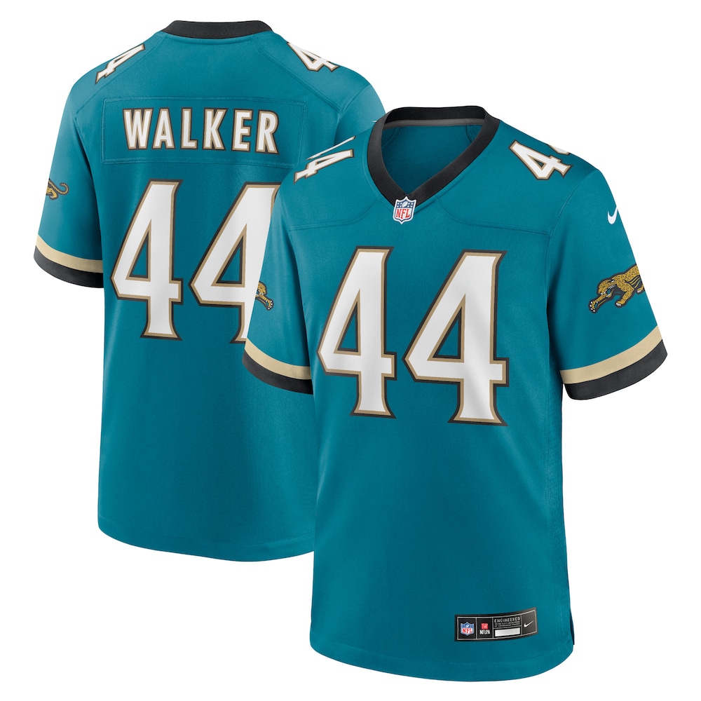 Jacksonville Jaguars Merch - Men's Travon Walker Teal Prowler Throwback Player Game Jersey 1 - Unicasport Jacksonville Jaguars Merch - Men's Travon Walker Teal Prowler Throwback Player Game Jersey