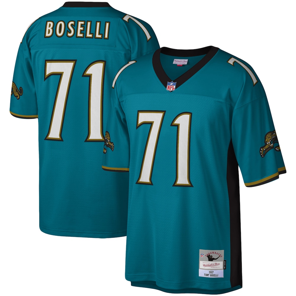 Jacksonville Jaguars Merch - Men's Tony Boselli Teal Legacy Replica Jersey - American Football Gift Ideas 1 - Unicasport Jacksonville Jaguars Merch - Men's Tony Boselli Teal Legacy Replica Jersey - American Football Gift Ideas