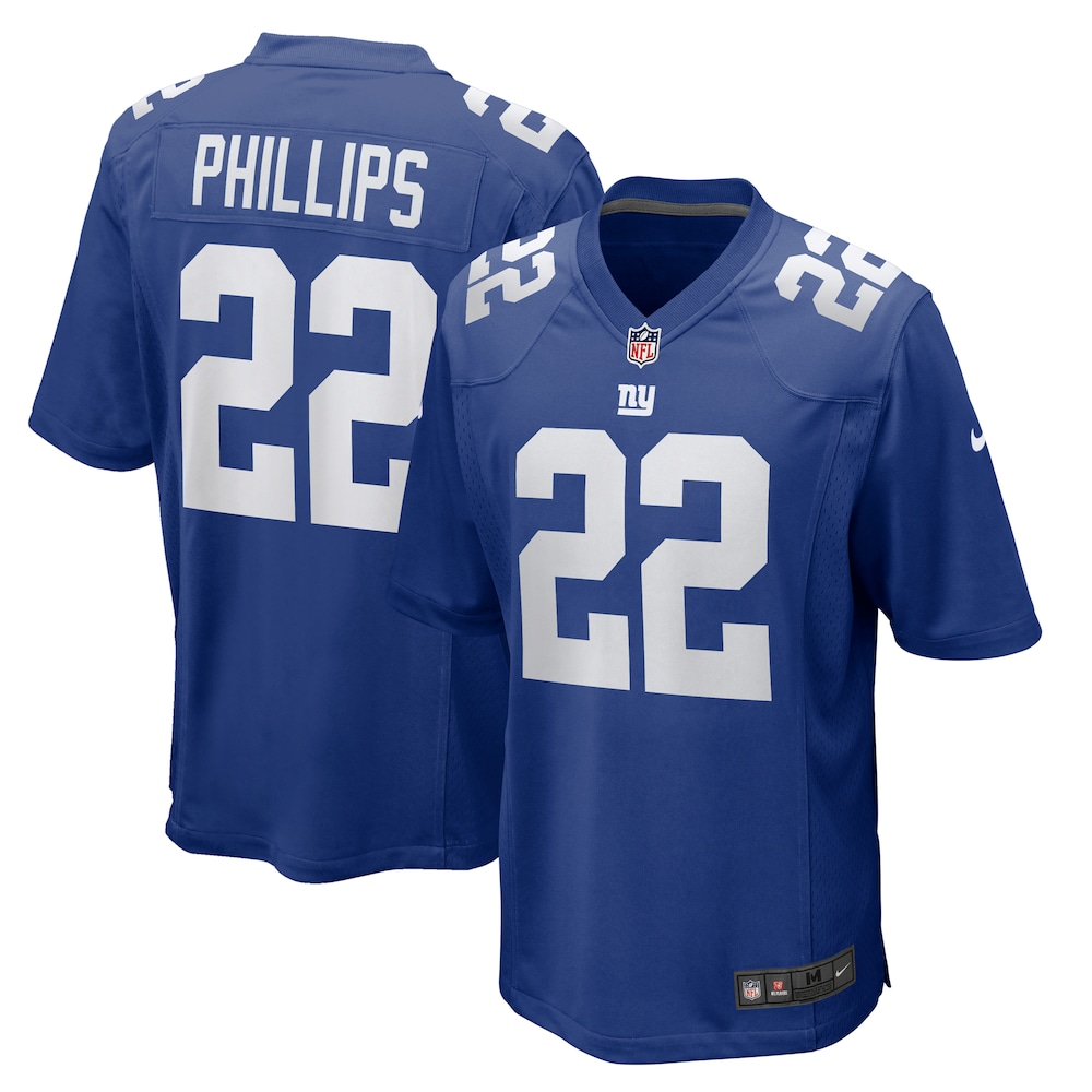 New York Giants Merch - Men's Dru Phillips Royal Team Game Jersey 1 - Unicasport New York Giants Merch - Men's Dru Phillips Royal Team Game Jersey