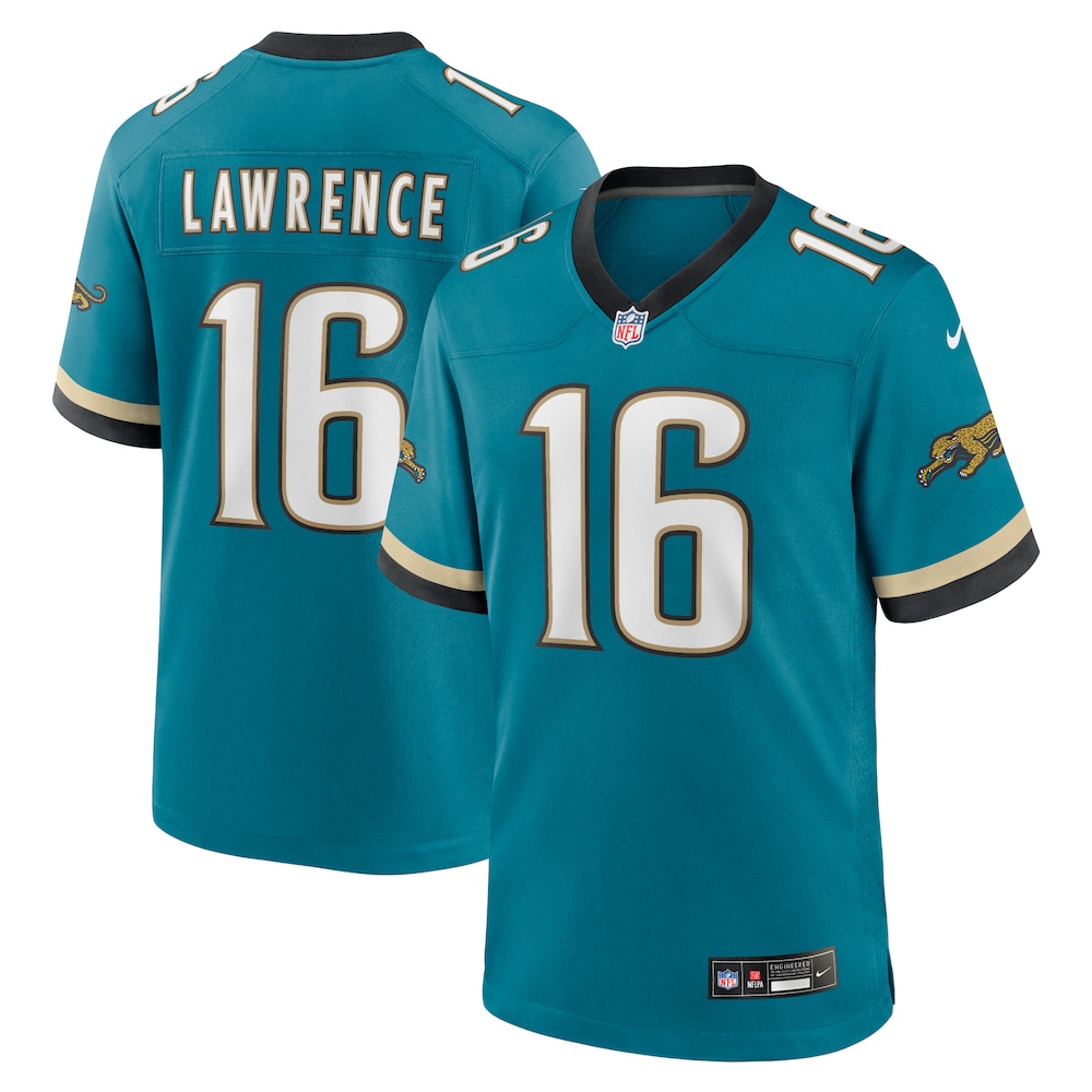 Jacksonville Jaguars Merch - Men's Trevor Lawrence Teal Prowler Throwback Player Game Jersey - Birthday Present For Football Fan 1 - Unicasport Jacksonville Jaguars Merch - Men's Trevor Lawrence Teal Prowler Throwback Player Game Jersey - Birthday Present For Football Fan