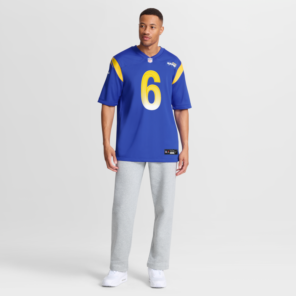 Los Angeles Rams Merch - Men's Nick Hampton Royal Team Game Jersey - Football Gifts For Men 1 - Unicasport Los Angeles Rams Merch - Men's Nick Hampton Royal Team Game Jersey - Football Gifts For Men