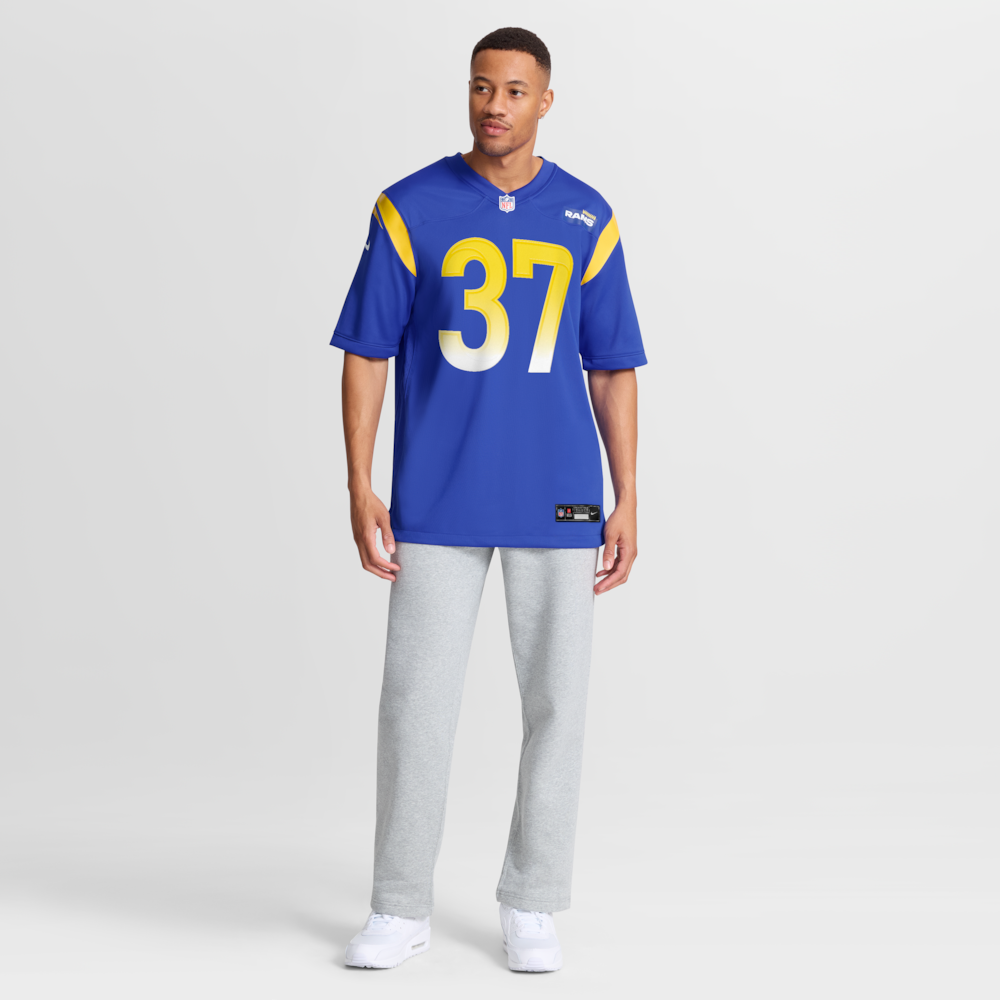 Los Angeles Rams Merch - Men's Quentin Lake Royal Jersey 1 - Unicasport Los Angeles Rams Merch - Men's Quentin Lake Royal Jersey