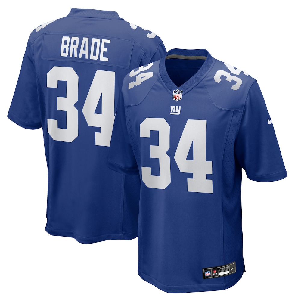 New York Giants Merch - Men's Beau Brade Royal Team Game Jersey 1 - Unicasport New York Giants Merch - Men's Beau Brade Royal Team Game Jersey