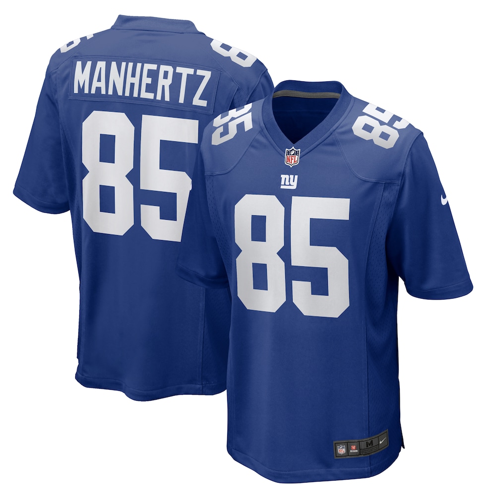 New York Giants Merch - Men's Chris Manhertz Royal Team Game Jersey 1 - Unicasport New York Giants Merch - Men's Chris Manhertz Royal Team Game Jersey