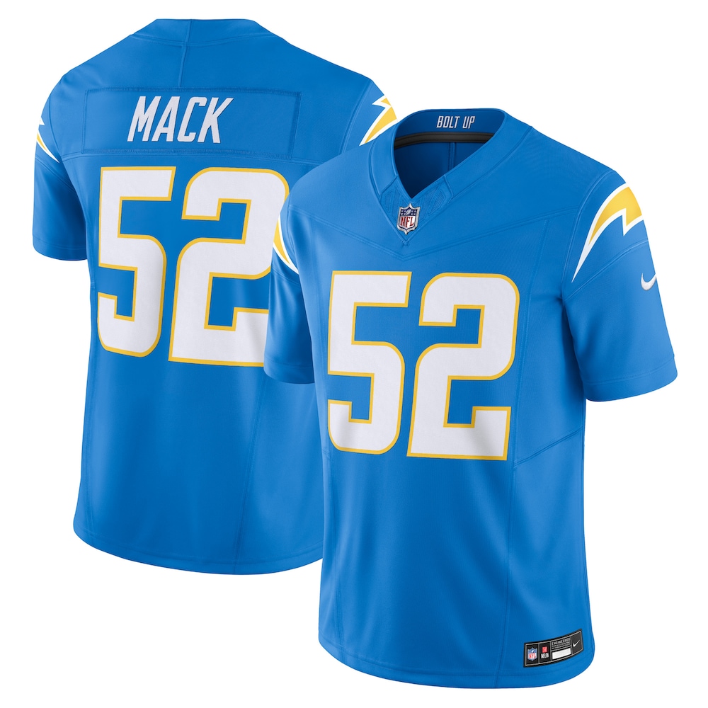 Los Angeles Chargers Merch - Men's Khalil Mack Powder Vapor F.U.S.E. Limited Jersey, Blue - Best Birthday Gift For Football Lovers 1 - Unicasport Los Angeles Chargers Merch - Men's Khalil Mack Powder Vapor F.U.S.E. Limited Jersey, Blue - Best Birthday Gift For Football Lovers