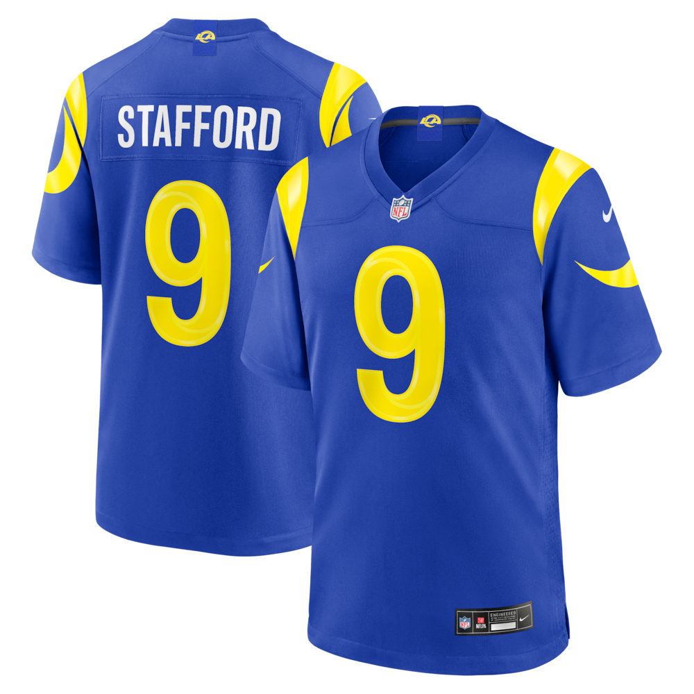 Los Angeles Rams Merch - Men's Matthew Stafford Royal Team Jersey 1 - Unicasport Los Angeles Rams Merch - Men's Matthew Stafford Royal Team Jersey