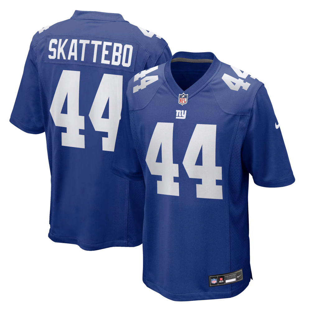 New York Giants Merch - Men's Cam Skattebo Royal Team Jersey 1 - Unicasport New York Giants Merch - Men's Cam Skattebo Royal Team Jersey