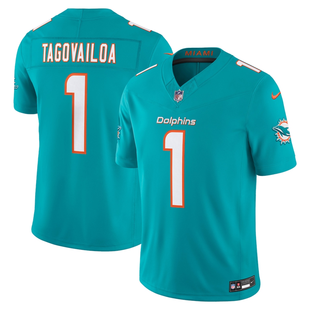 Miami Dolphins Merch - Men's Tua Tagovailoa Aqua Team Vapor F.U.S.E. Stitched Limited Jersey 1 - Unicasport Miami Dolphins Merch - Men's Tua Tagovailoa Aqua Team Vapor F.U.S.E. Stitched Limited Jersey