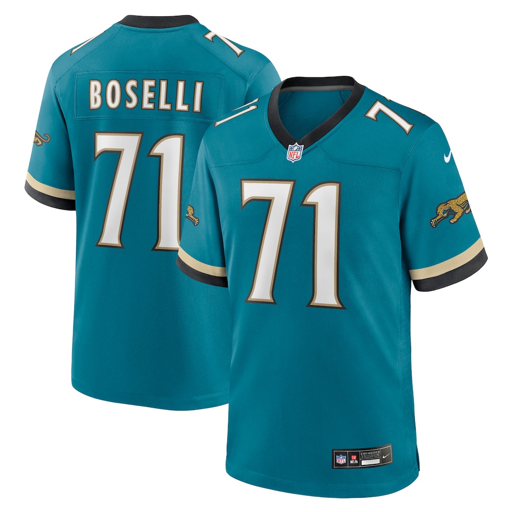 Jacksonville Jaguars Merch - Men's Tony Boselli Teal Prowler Throwback Retired Player Game Jersey 1 - Unicasport Jacksonville Jaguars Merch - Men's Tony Boselli Teal Prowler Throwback Retired Player Game Jersey
