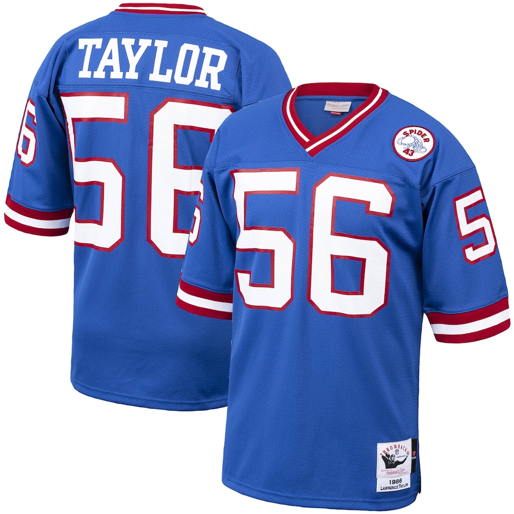 New York Giants Merch - Men's 1986 Lawrence Taylor Royal Authentic Throwback Retired Player Jersey - Football Fan Birthday Gift 1 - Unicasport New York Giants Merch - Men's 1986 Lawrence Taylor Royal Authentic Throwback Retired Player Jersey - Football Fan Birthday Gift
