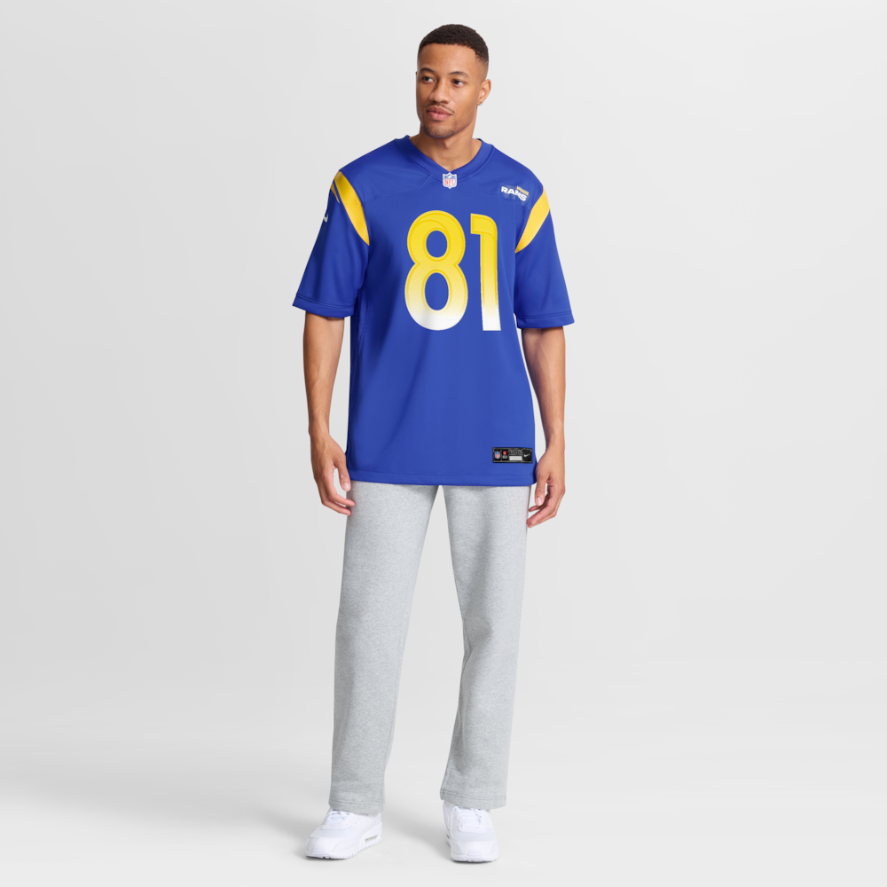 Los Angeles Rams Merch - Men's Torry Holt Royal Game Retired Player Jersey