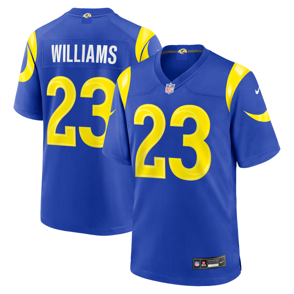 Los Angeles Rams Merch - Men's Kyren Williams Royal Team Jersey - Best Birthday Gift For Football Lovers 1 - Unicasport Los Angeles Rams Merch - Men's Kyren Williams Royal Team Jersey - Best Birthday Gift For Football Lovers