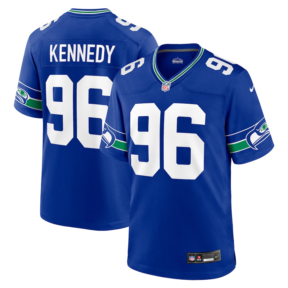 Seattle Seahawks Merch - Men's Cortez Kennedy Royal Retired Player Alternate Game Jersey 1 - Unicasport Seattle Seahawks Merch - Men's Cortez Kennedy Royal Retired Player Alternate Game Jersey