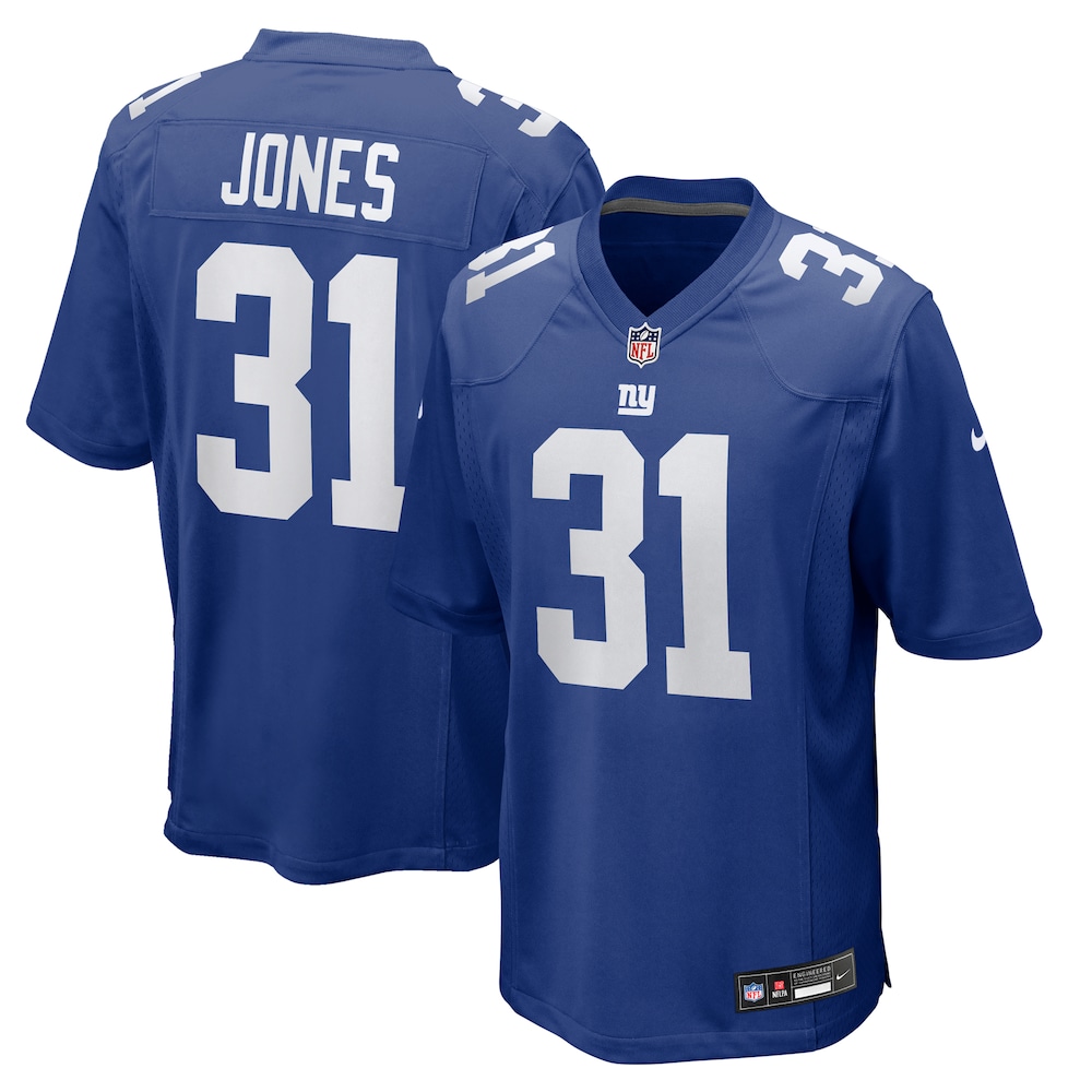 New York Giants Merch - Men's Nic Jones Royal Team Game Jersey 1 - Unicasport New York Giants Merch - Men's Nic Jones Royal Team Game Jersey