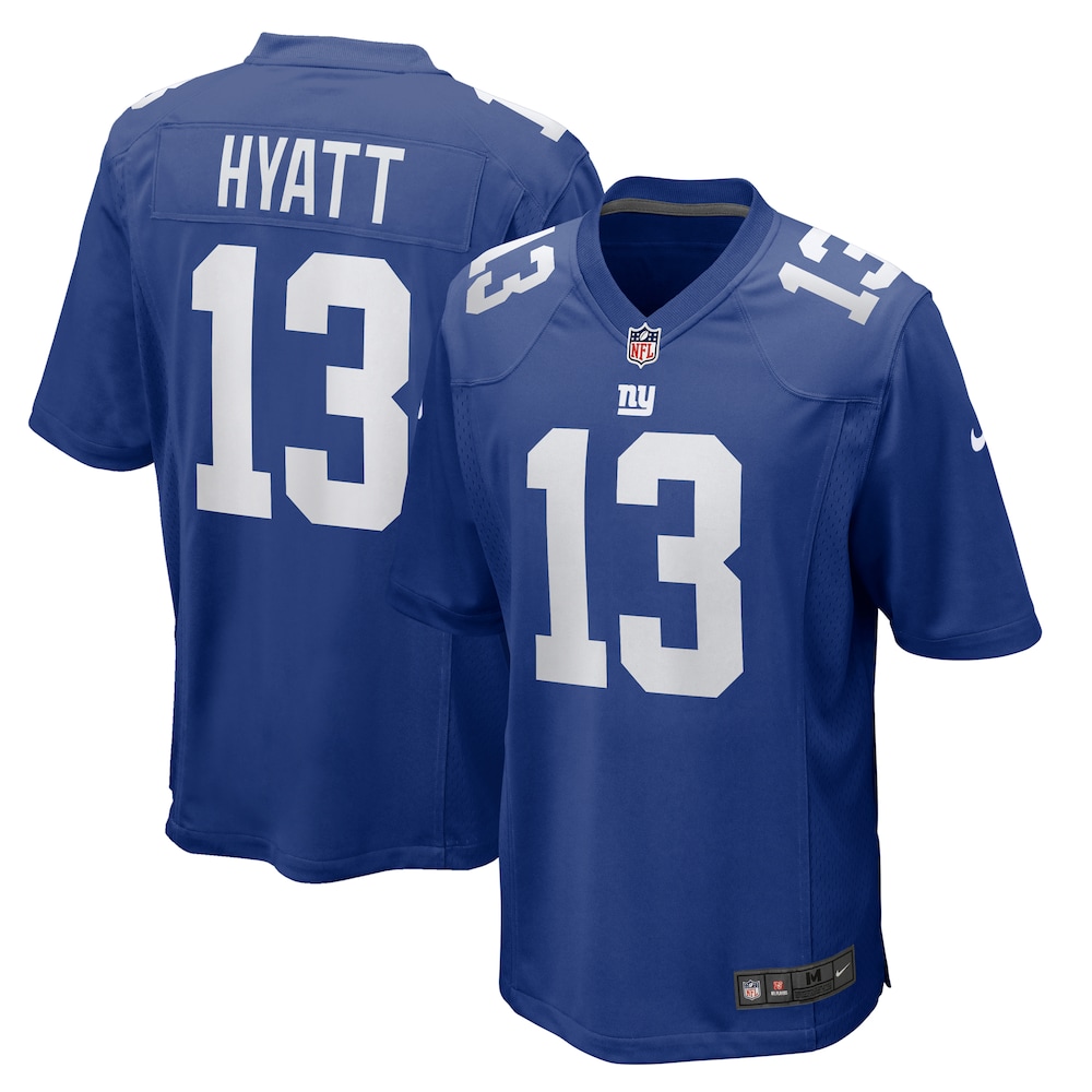 New York Giants Merch - Men's Jalin Hyatt Royal Team Game Jersey 1 - Unicasport New York Giants Merch - Men's Jalin Hyatt Royal Team Game Jersey