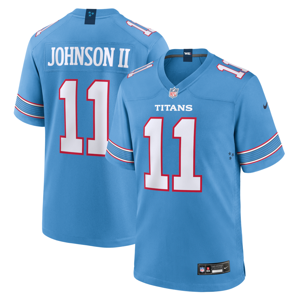 Tennessee Titans Merch - Men's Jermaine Johnson II Light Team Game Jersey, Blue - Football Christmas Gifts 1 - Unicasport Tennessee Titans Merch - Men's Jermaine Johnson II Light Team Game Jersey, Blue - Football Christmas Gifts