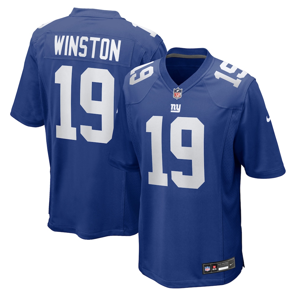 New York Giants Merch - Men's Jameis Winston Royal Team Game Jersey 1 - Unicasport New York Giants Merch - Men's Jameis Winston Royal Team Game Jersey