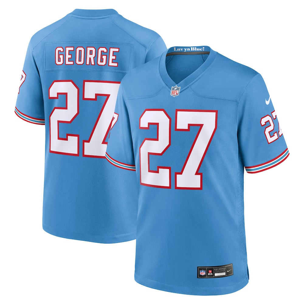 Tennessee Titans Merch - Men's Eddie George Light Retired Player Alternate Game Jersey, Blue - American Football Fan Gifts 1 - Unicasport Tennessee Titans Merch - Men's Eddie George Light Retired Player Alternate Game Jersey, Blue - American Football Fan Gifts