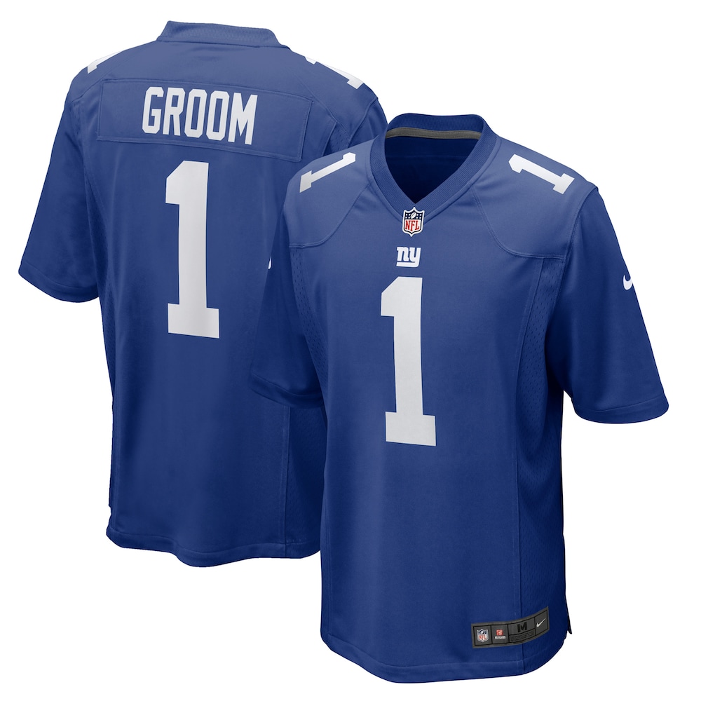 New York Giants Merch - Men's Number 1 Groom Royal Game Jersey 1 - Unicasport New York Giants Merch - Men's Number 1 Groom Royal Game Jersey