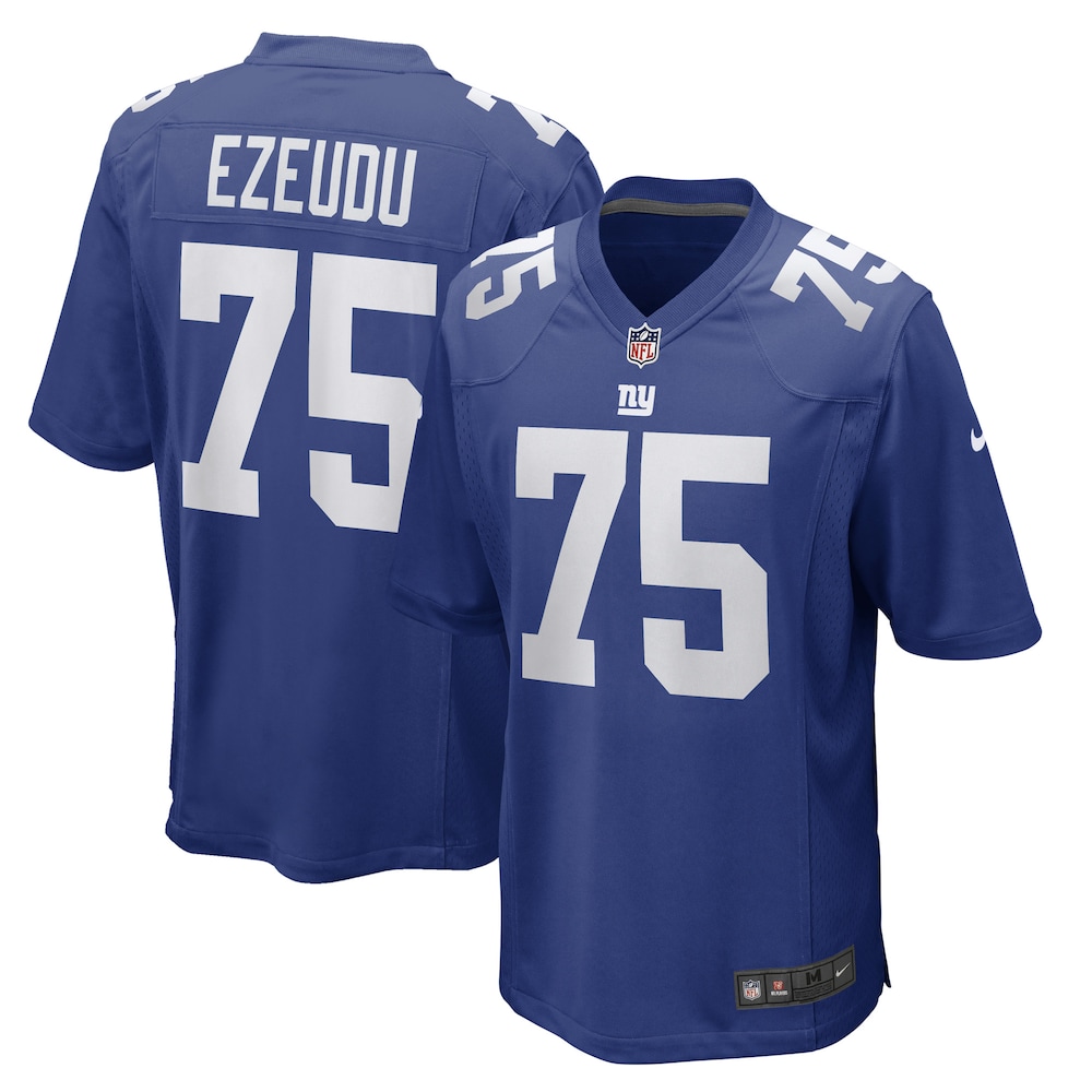 New York Giants Merch - Men's Joshua Ezeudu Royal Jersey 1 - Unicasport New York Giants Merch - Men's Joshua Ezeudu Royal Jersey