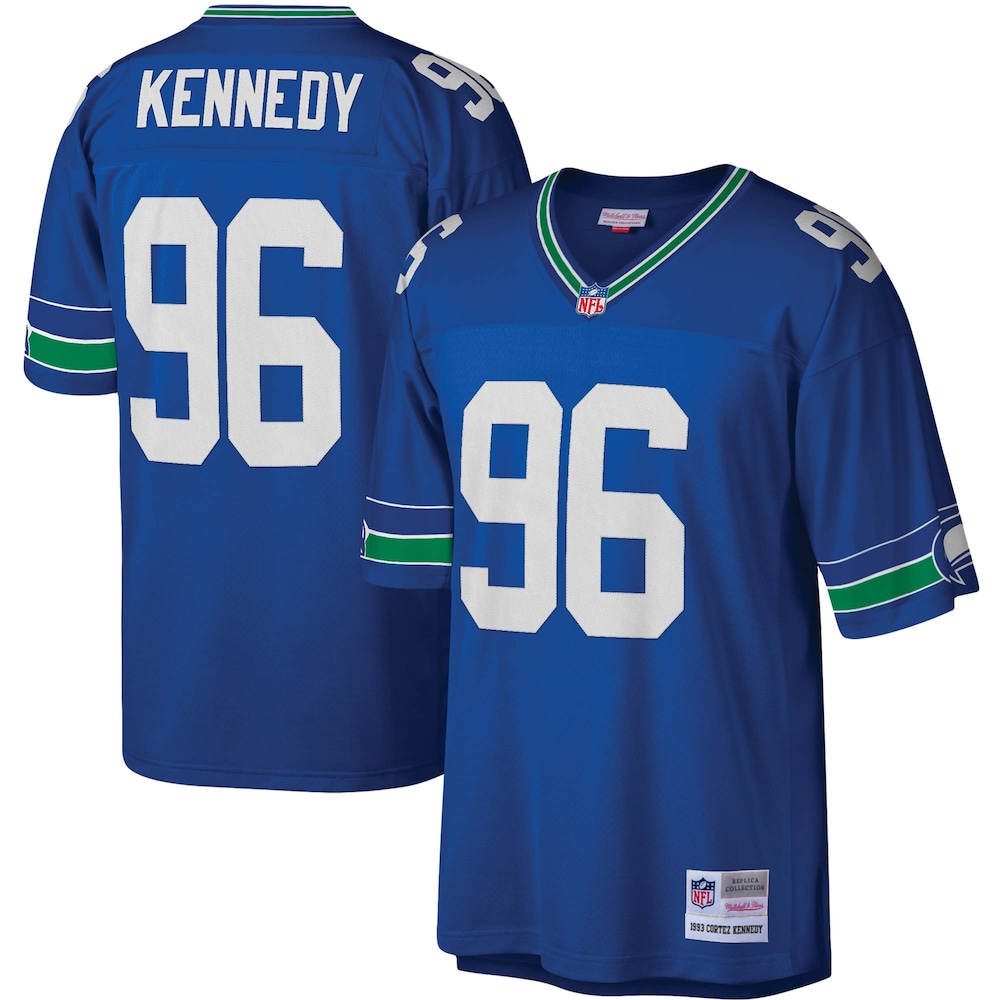 Seattle Seahawks Merch - Men's Cortez Kennedy Royal Legacy Replica Jersey - Football Fan Gear 1 - Unicasport Seattle Seahawks Merch - Men's Cortez Kennedy Royal Legacy Replica Jersey - Football Fan Gear