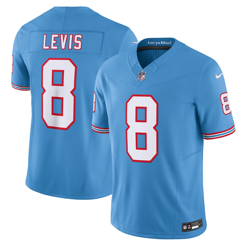 Tennessee Titans Merch - Men's Will Levis Light Alternate Oilers Throwback Vapor F.U.S.E. Limited Jersey, Blue - Football Christmas Gifts 1 - Unicasport Tennessee Titans Merch - Men's Will Levis Light Alternate Oilers Throwback Vapor F.U.S.E. Limited Jersey, Blue - Football Christmas Gifts