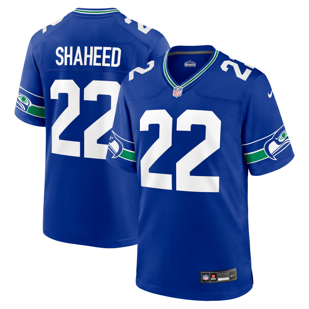 Seattle Seahawks Merch - Men's Rashid Shaheed Royal Alternate Game Jersey 1 - Unicasport Seattle Seahawks Merch - Men's Rashid Shaheed Royal Alternate Game Jersey