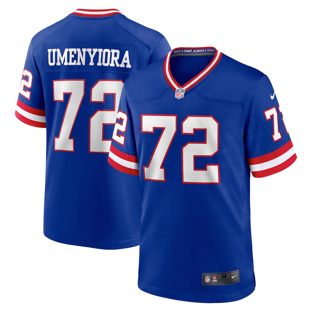 New York Giants Merch - Men's Osi Umenyiora Royal Retired Player Alternate Game Jersey 1 - Unicasport New York Giants Merch - Men's Osi Umenyiora Royal Retired Player Alternate Game Jersey