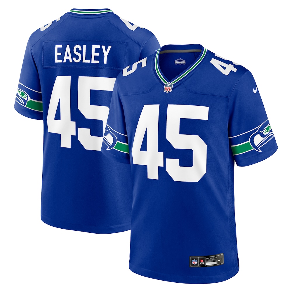 Seattle Seahawks Merch - Men's Kenny Easley Royal Retired Player Alternate Game Jersey 1 - Unicasport Seattle Seahawks Merch - Men's Kenny Easley Royal Retired Player Alternate Game Jersey