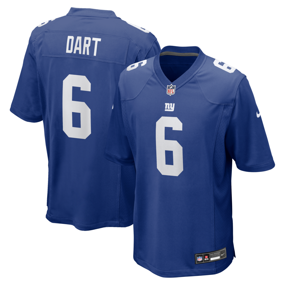 New York Giants Merch - Men's Jaxson Dart Royal Team Game Jersey - Football Gifts For Men 1 - Unicasport New York Giants Merch - Men's Jaxson Dart Royal Team Game Jersey - Football Gifts For Men