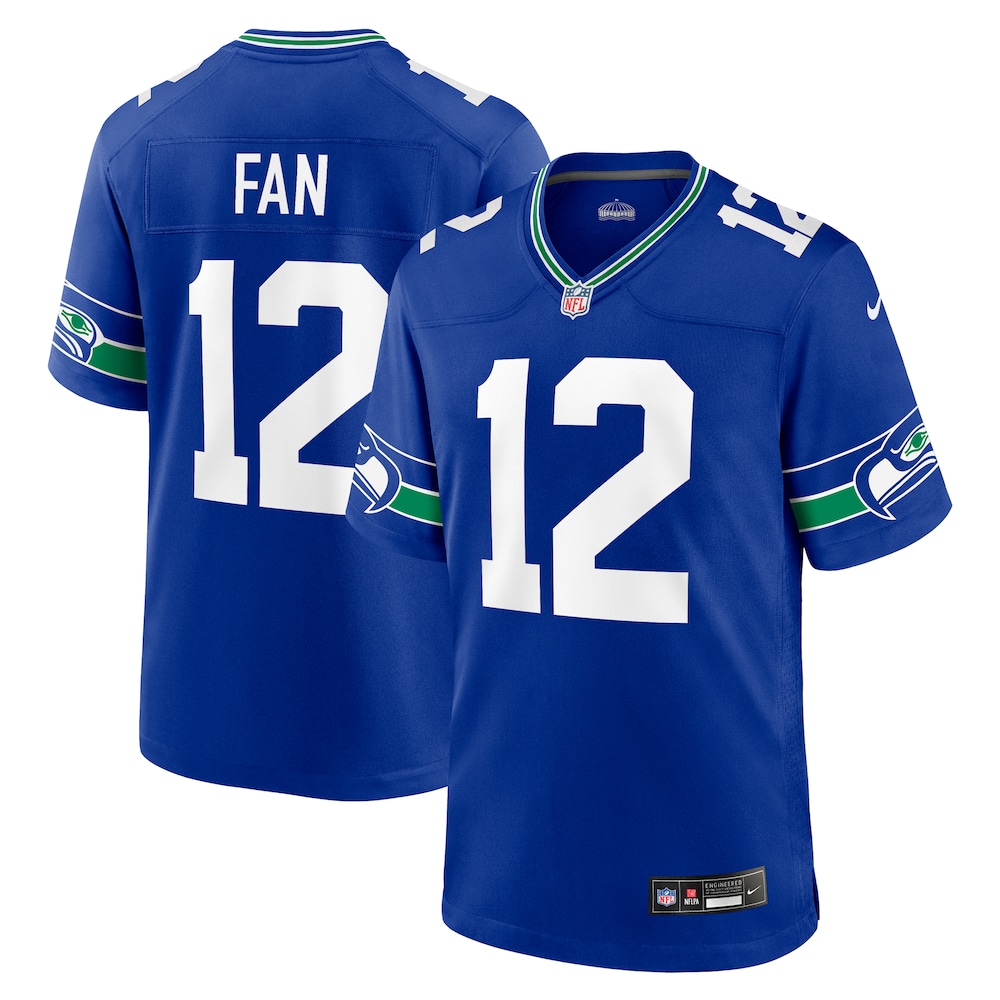 Seattle Seahawks Merch - Men's 12s Royal Throwback Player Game Jersey - Football Gifts For Men 1 - Unicasport Seattle Seahawks Merch - Men's 12s Royal Throwback Player Game Jersey - Football Gifts For Men