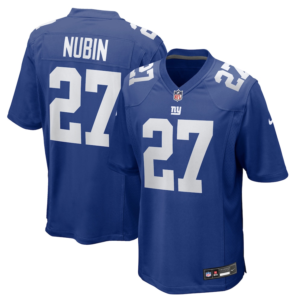 New York Giants Merch - Men's Tyler Nubin Royal Team Game Jersey 1 - Unicasport New York Giants Merch - Men's Tyler Nubin Royal Team Game Jersey