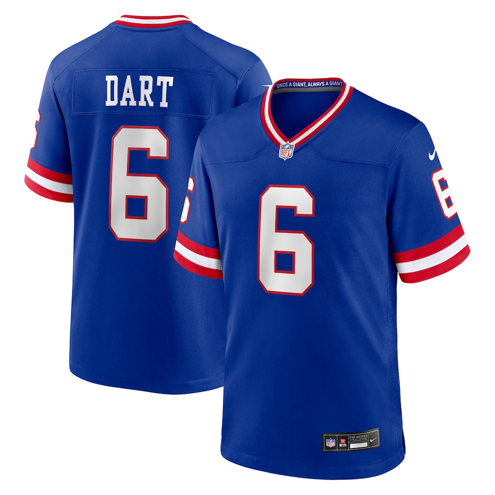 New York Giants Merch - Men's Jaxson Dart Royal Alternate 2 Classic Game Jersey 1 - Unicasport New York Giants Merch - Men's Jaxson Dart Royal Alternate 2 Classic Game Jersey
