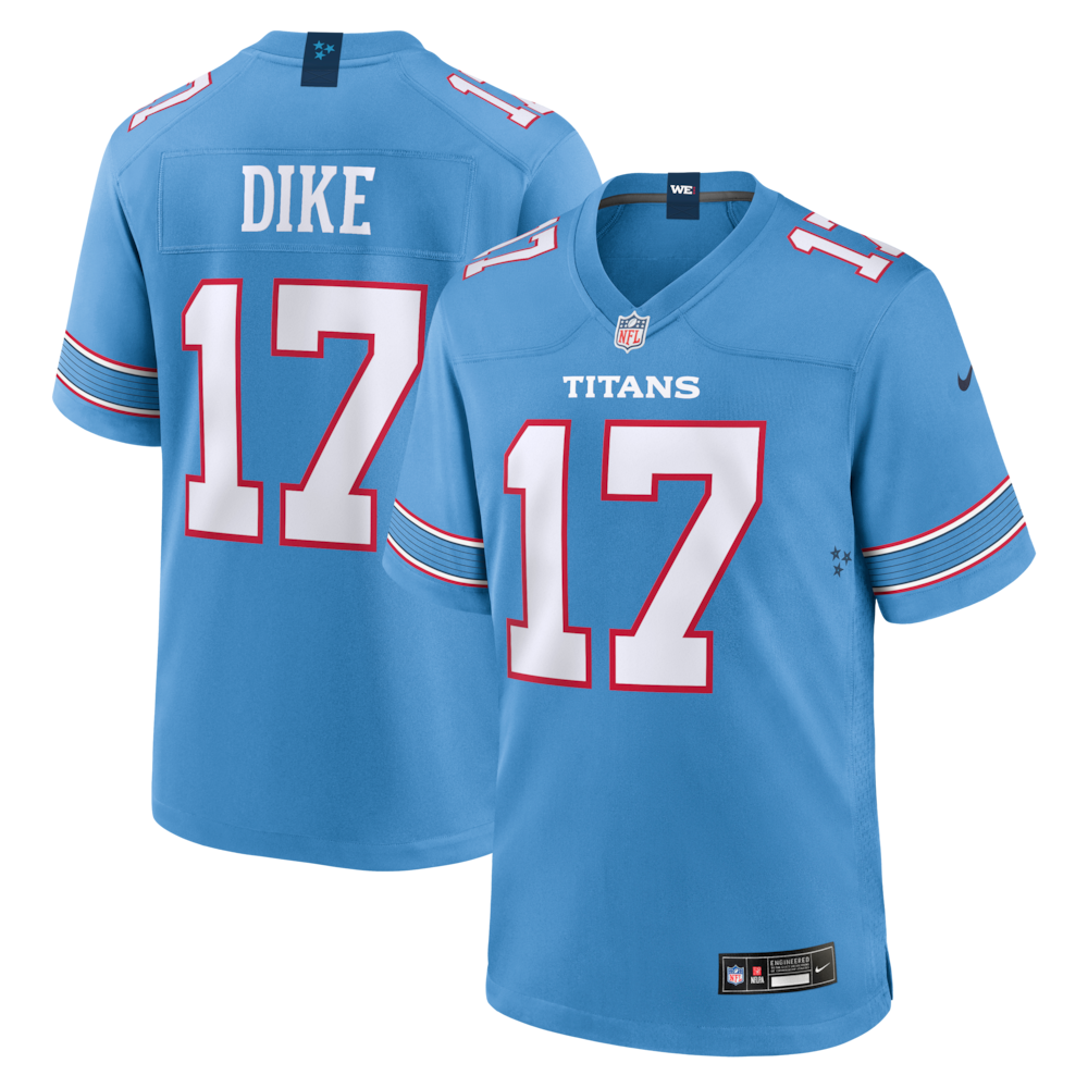 Tennessee Titans Merch - Men's Chimere Dike Light Team Game Jersey, Blue - Best Presents For Football Fans 1 - Unicasport Tennessee Titans Merch - Men's Chimere Dike Light Team Game Jersey, Blue - Best Presents For Football Fans