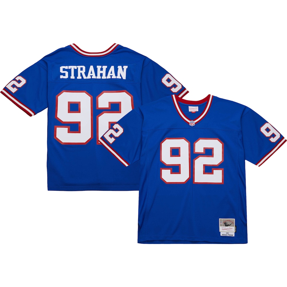 New York Giants Merch - Men's Michael Strahan Royal 1993 Retired Player Replica Jersey, Big & Tall - Best Football Related Gifts 1 - Unicasport New York Giants Merch - Men's Michael Strahan Royal 1993 Retired Player Replica Jersey, Big & Tall - Best Football Related Gifts