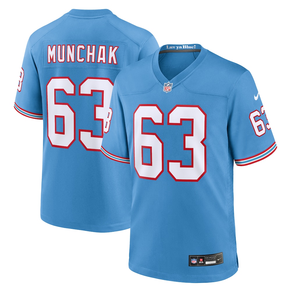 Tennessee Titans Merch - Men's Mike Munchak Light Retired Player Alternate Game Jersey, Blue 1 - Unicasport Tennessee Titans Merch - Men's Mike Munchak Light Retired Player Alternate Game Jersey, Blue
