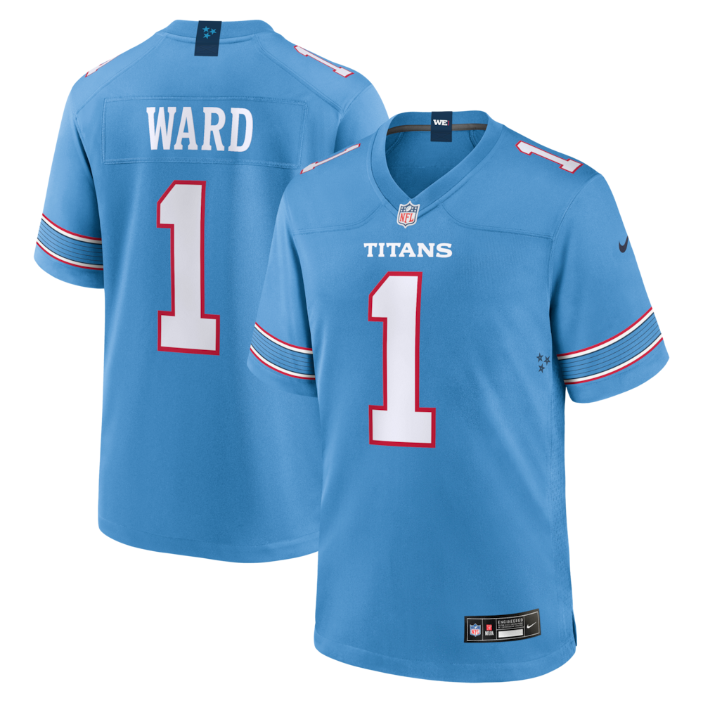 Tennessee Titans Merch - Men's Cameron Ward Light Game Jersey, Blue 1 - Unicasport Tennessee Titans Merch - Men's Cameron Ward Light Game Jersey, Blue