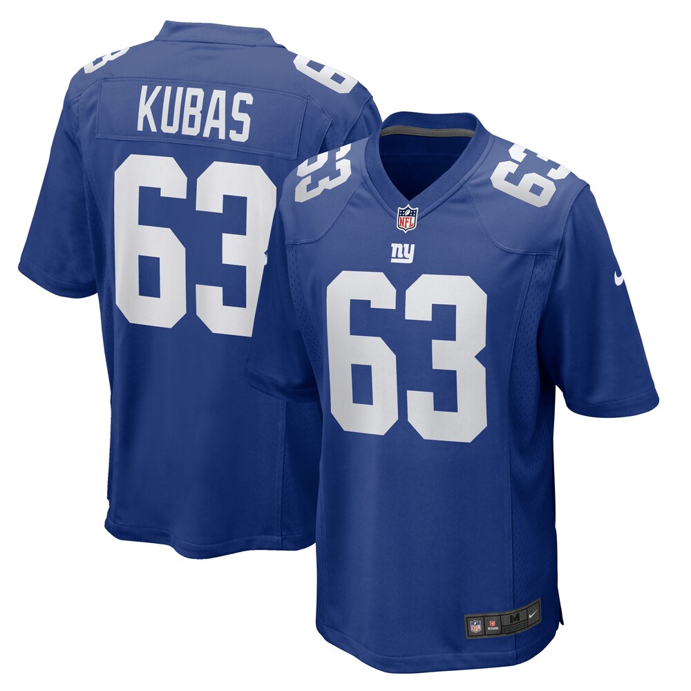 New York Giants Merch - Men's Jake Kubas Royal Team Game Jersey - Best Birthday Gift For Football Lovers 1 - Unicasport New York Giants Merch - Men's Jake Kubas Royal Team Game Jersey - Best Birthday Gift For Football Lovers