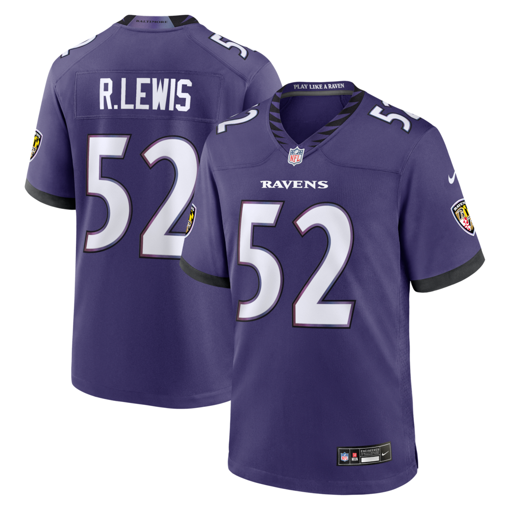 Baltimore Ravens Merch - Men's Ray Lewis Purple Team Retired Player Game Jersey 1 - Unicasport Baltimore Ravens Merch - Men's Ray Lewis Purple Team Retired Player Game Jersey