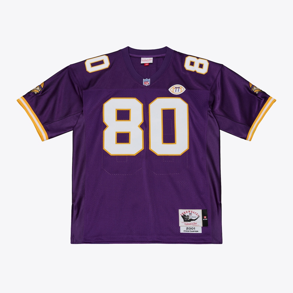 Minnesota Vikings Merch - Men's Cris Carter Purple 2001 Authentic Throwback Jersey 1 - Unicasport Minnesota Vikings Merch - Men's Cris Carter Purple 2001 Authentic Throwback Jersey