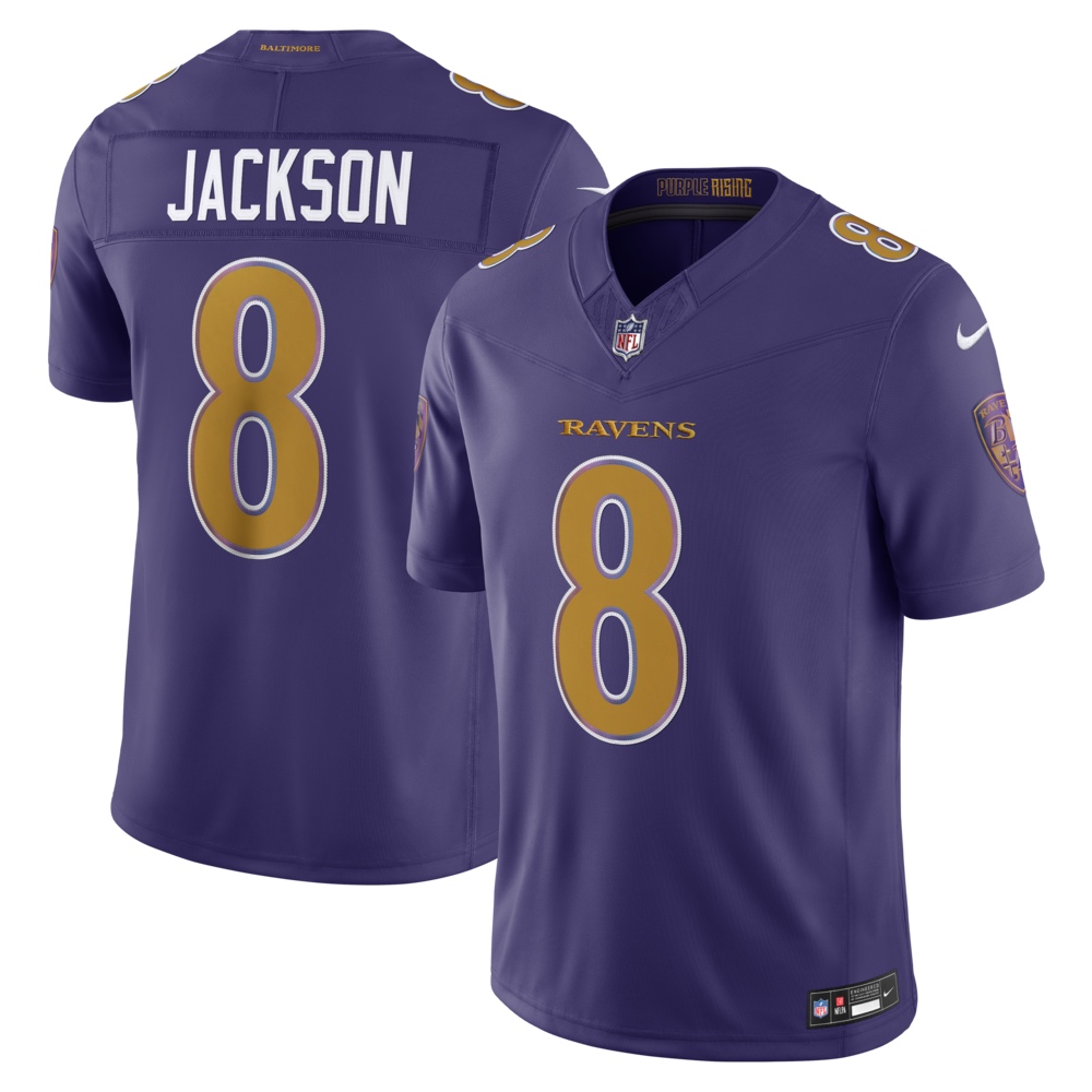Baltimore Ravens Merch - Men's Lamar Jackson Purple Alternate Vapor F.U.S.E. Stitched Limited Jersey 1 - Unicasport Baltimore Ravens Merch - Men's Lamar Jackson Purple Alternate Vapor F.U.S.E. Stitched Limited Jersey