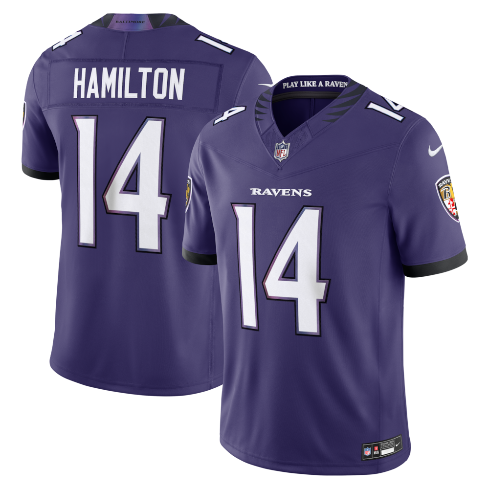 Baltimore Ravens Merch - Men's Kyle Hamilton Purple Team Vapor F.U.S.E. Stitched Limited Jersey 1 - Unicasport Baltimore Ravens Merch - Men's Kyle Hamilton Purple Team Vapor F.U.S.E. Stitched Limited Jersey