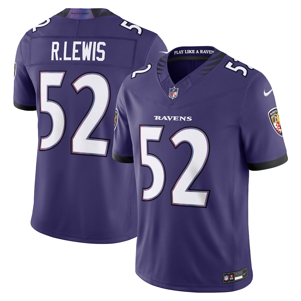 Baltimore Ravens Merch - Men's Ray Lewis Purple Vapor F.U.S.E. Stitched Retired Limited Jersey - American Football Fan Gifts 1 - Unicasport Baltimore Ravens Merch - Men's Ray Lewis Purple Vapor F.U.S.E. Stitched Retired Limited Jersey - American Football Fan Gifts