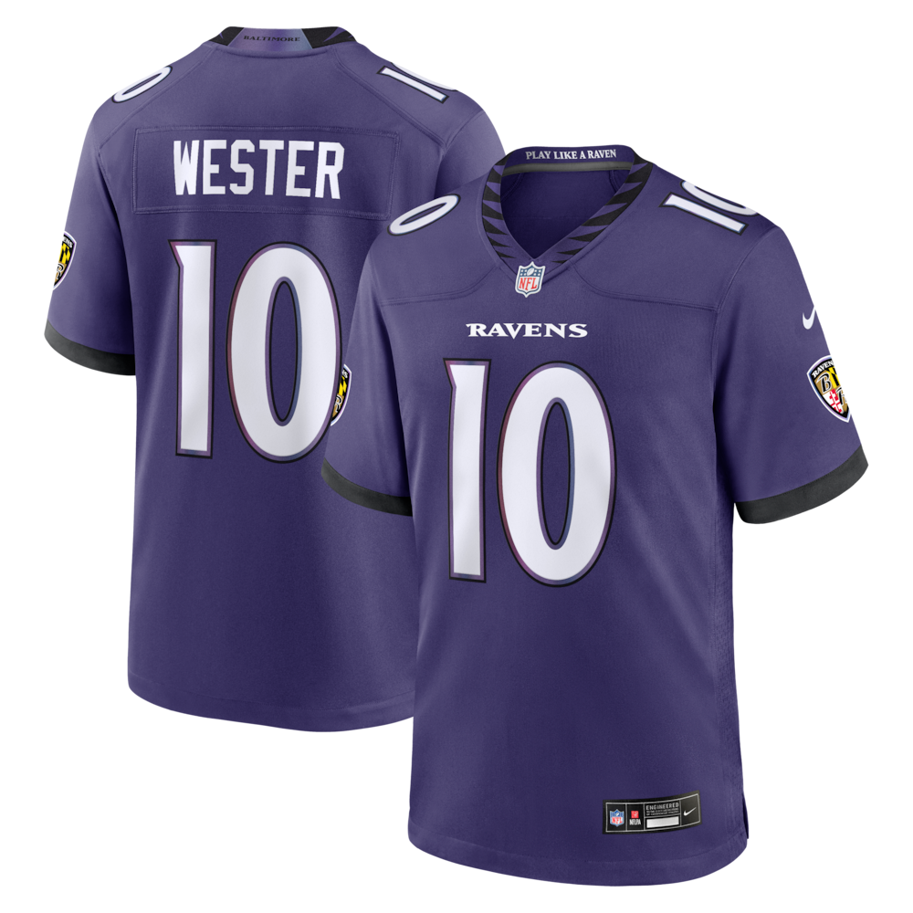 Baltimore Ravens Merch - Men's LaJohntay Wester Purple Team Game Jersey 1 - Unicasport Baltimore Ravens Merch - Men's LaJohntay Wester Purple Team Game Jersey
