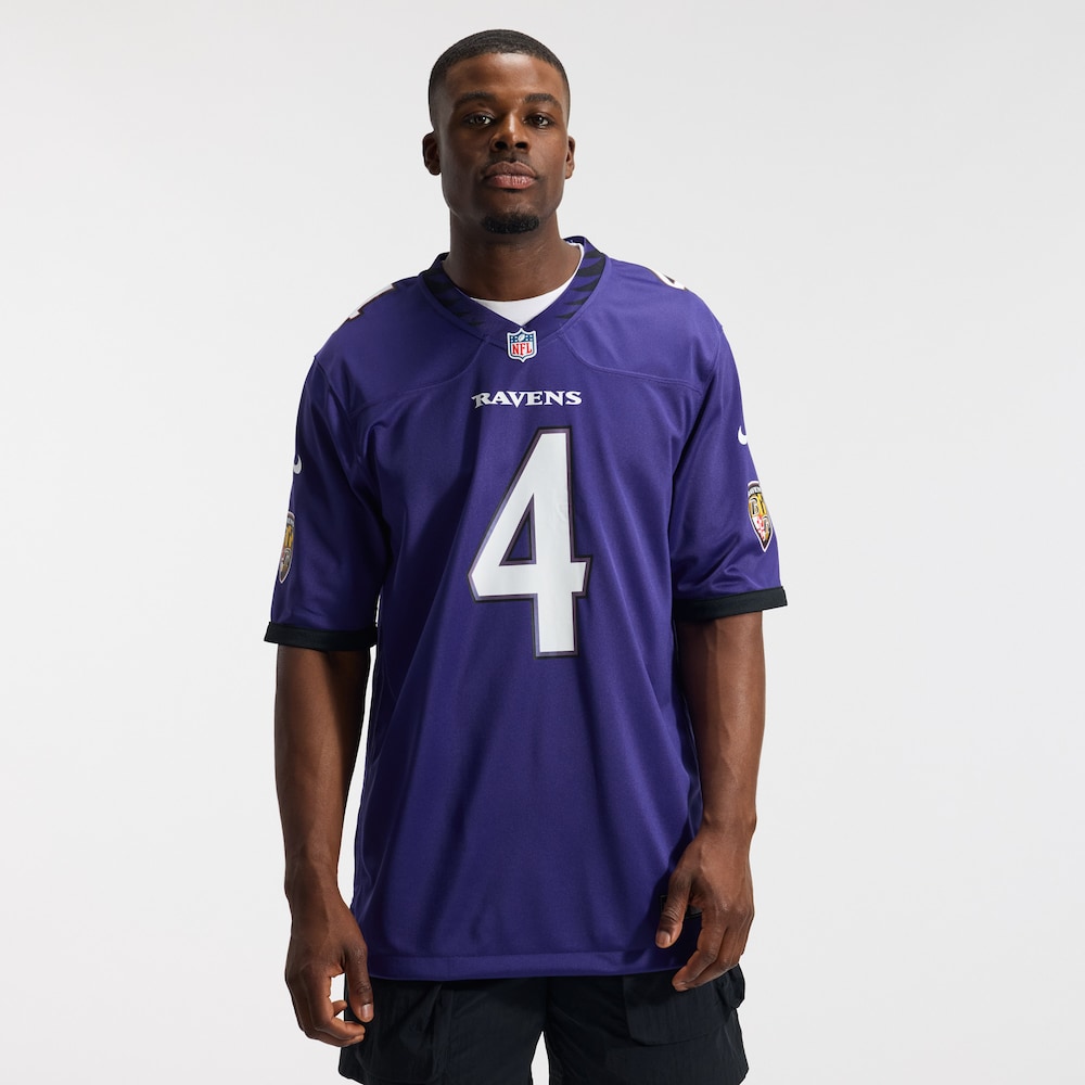 Baltimore Ravens Merch - Men's Zay Flowers Purple Team Game Jersey 1 - Unicasport Baltimore Ravens Merch - Men's Zay Flowers Purple Team Game Jersey
