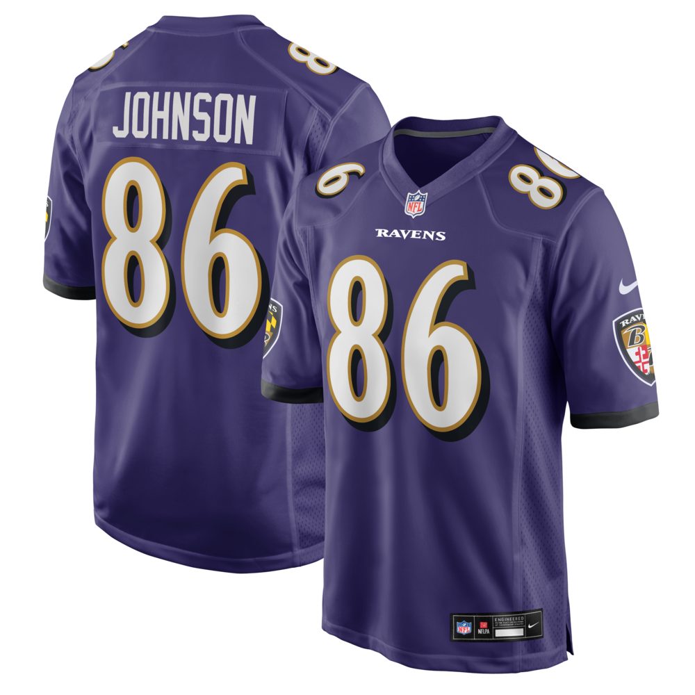 Baltimore Ravens Merch - Men's Cornelius Johnson Purple Team Game Jersey 1 - Unicasport Baltimore Ravens Merch - Men's Cornelius Johnson Purple Team Game Jersey