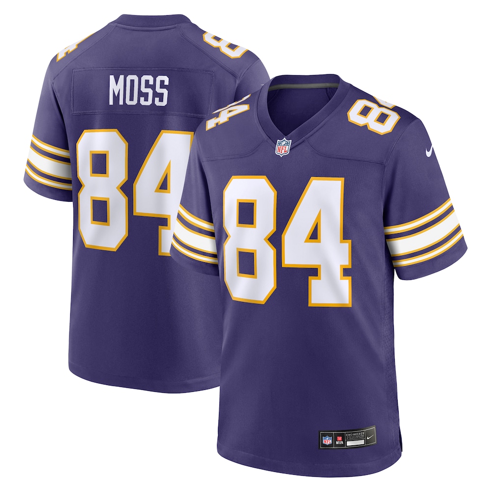 Minnesota Vikings Merch - Men's Randy Moss Purple Classic Retired Player Game Jersey 1 - Unicasport Minnesota Vikings Merch - Men's Randy Moss Purple Classic Retired Player Game Jersey