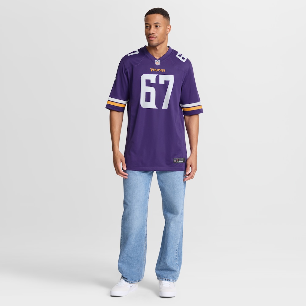 Minnesota Vikings Merch - Men's Justin Skule Purple Team Game Jersey 1 - Unicasport Minnesota Vikings Merch - Men's Justin Skule Purple Team Game Jersey